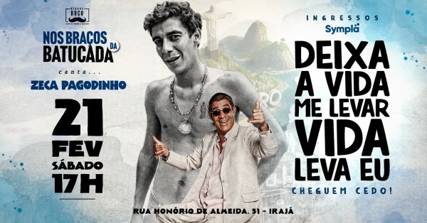 nos braços da batucada canta zeca (foto do evento)