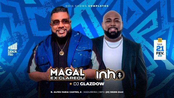 afro rio -  magal clareou + inho 100% + djs  charme , hip hop, afrobeat e  funk (foto do evento)