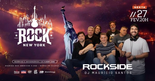 rock new york | banda rockside | dj maurício santos | colinda shopping new york barra (foto do evento)