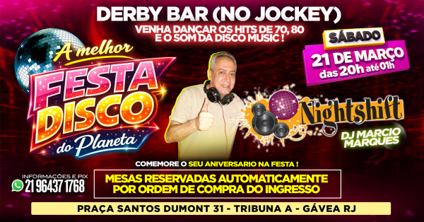 a melhor festa disco do planeta, nightshift! (foto do evento)