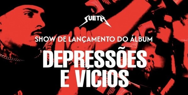sueth "depressões e vícios" lançamento do novo álbum (foto do evento)