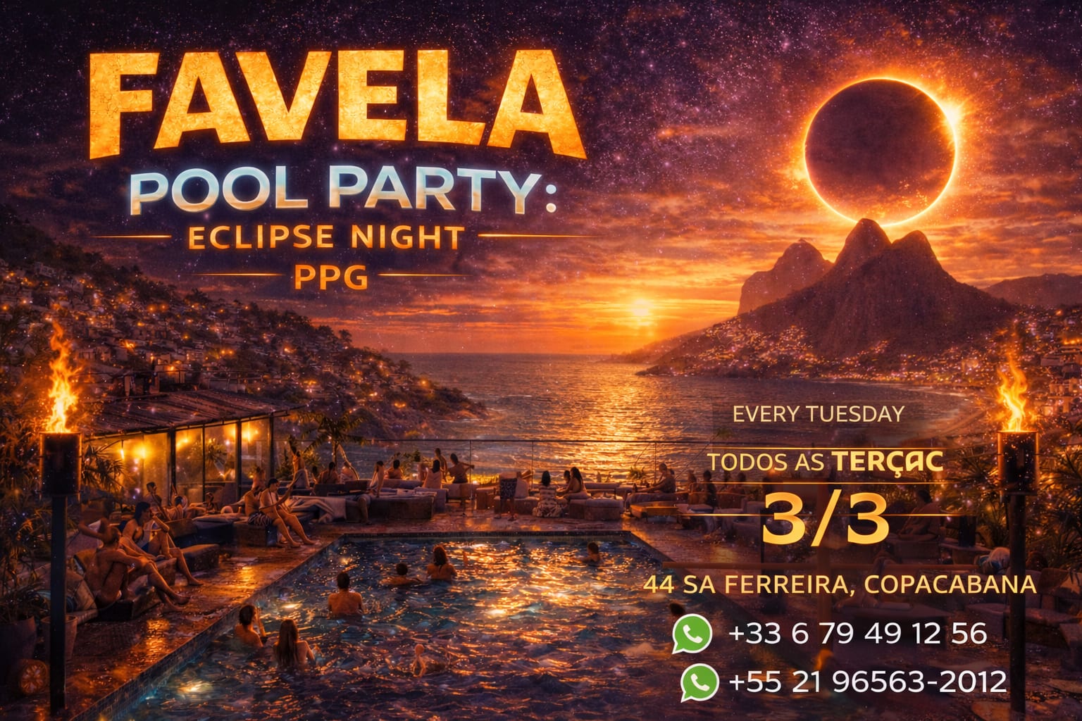 Favela Pool Party : Eclipse Night ! (foto do evento)