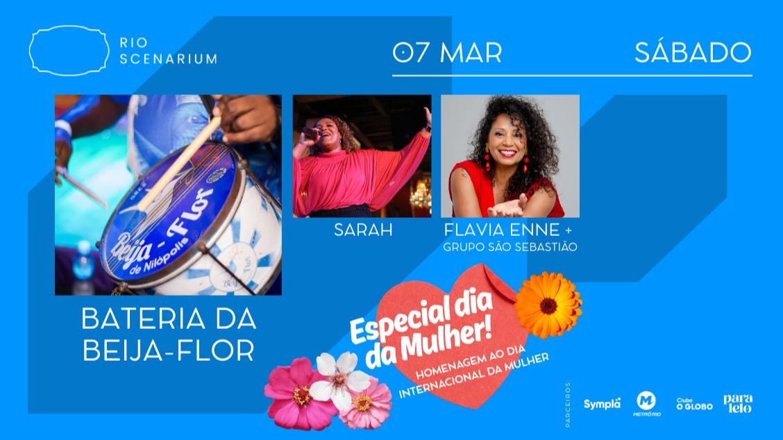especial dia da mulher: bateria da beija-flor no rio scenarium  07.03 (foto do evento)