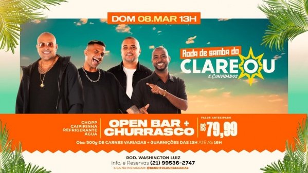 clareou / churrascada / open bar / grupo pega bem (foto do evento)
