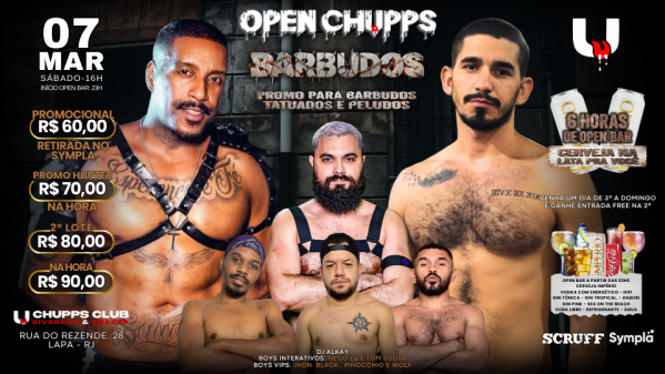 open chupps - barbudos e tatuados (foto do evento)