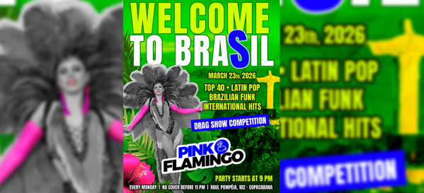 pink flamingo |welcome to brasil | segunda, 23 de março  21h (foto do evento)