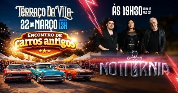 banda notturnia + encontro de carros antigos no terraço da vila (foto do evento)