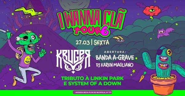 6ª edição do festival i wanna clã com banda kruger +  banda a-grave + dj karen magliano (foto do evento)