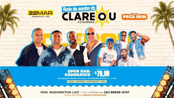 clareou / churrascada / open bar / grupo pega bem (foto do evento)