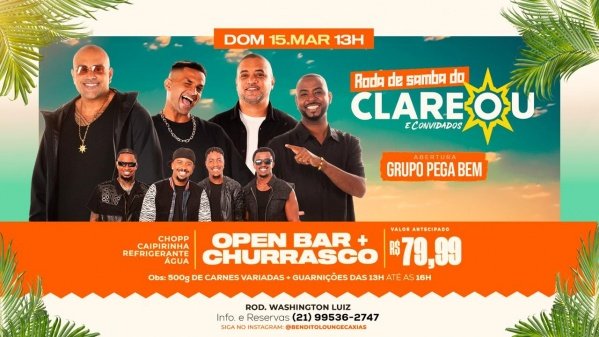 clareou / churrascada / open bar / grupo pega bem (foto do evento)