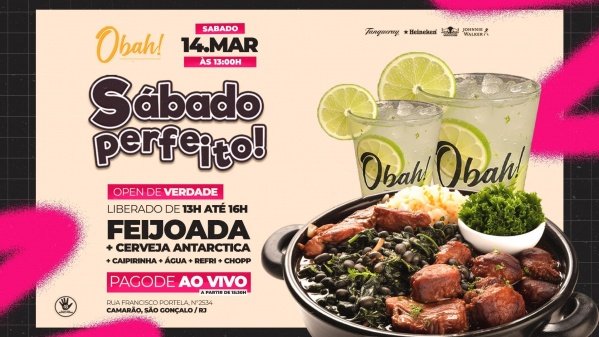 sábado perfeito 14/03 | feijoada | cerveja | pagode (foto do evento)