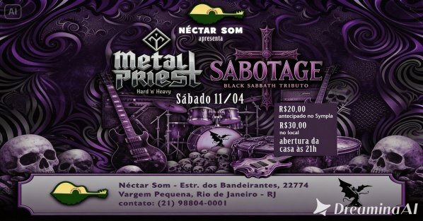 tributo black sabbath & metal priest - nectar som (foto do evento)