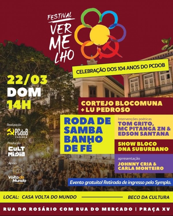 festival vermelho - celebração dos 104 anos do pcdob (foto do evento)