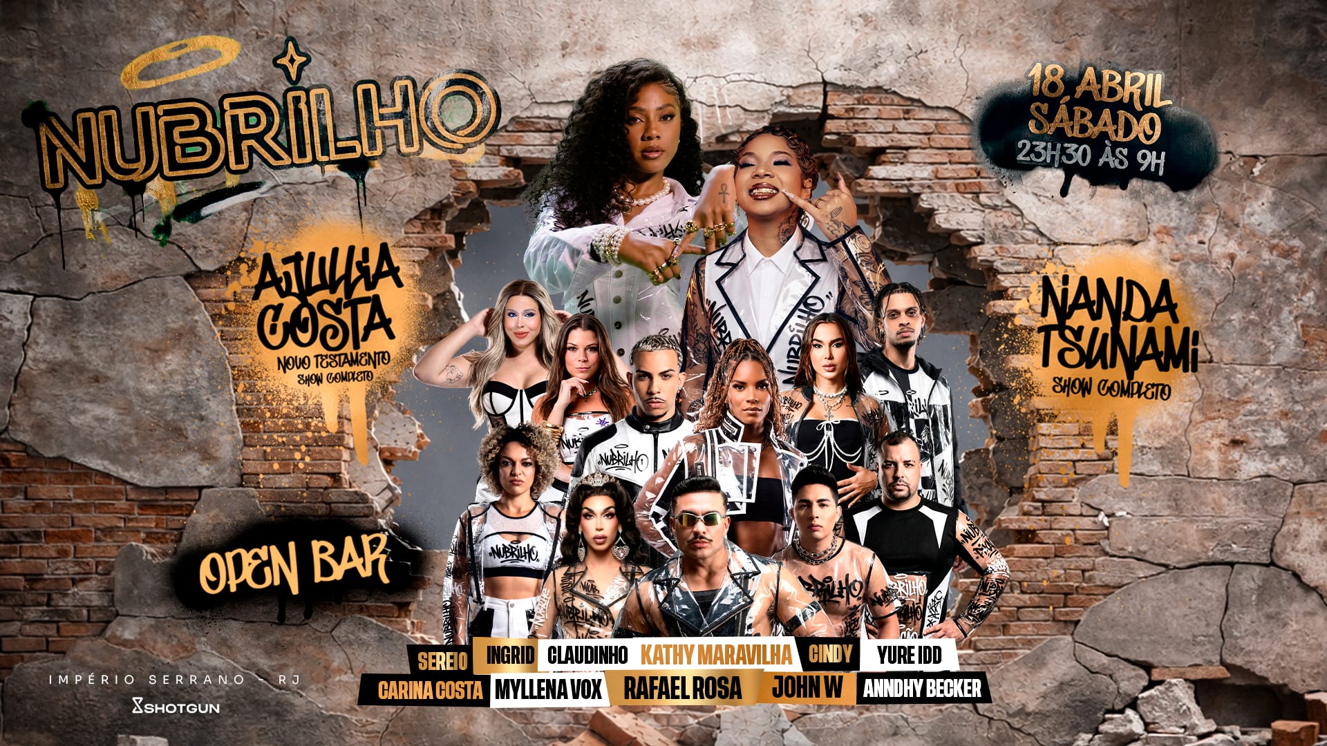 Nubrilho - Ajulliacosta E Nandatsunami | Mega Open Bar (foto do evento)