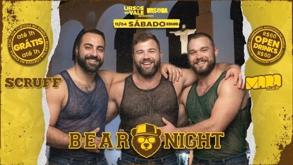bear night  (ursos do vale + ursada) 11/04 mara club (lapa) 23h (foto do evento)