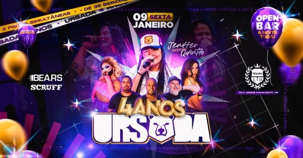 URSADA 4 Anos MEGA Open Bar 09/01 Mansão L&D (Lapa) (foto do evento)