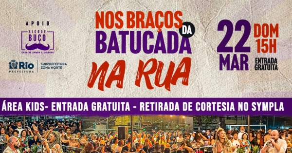 nos braços da batucada (foto do evento)