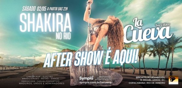 after do show da shakira no rio (foto do evento)