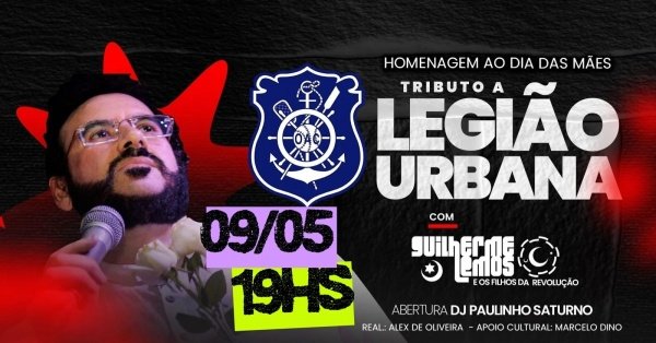 show guilherme lemos tributo a legiõa urbana 9 de maio as 19h (foto do evento)