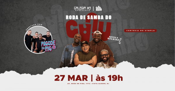 roda de samba do caju |pagode do pig | galeria m3 (27/03) sexta-feira rio de janeiro (foto do evento)