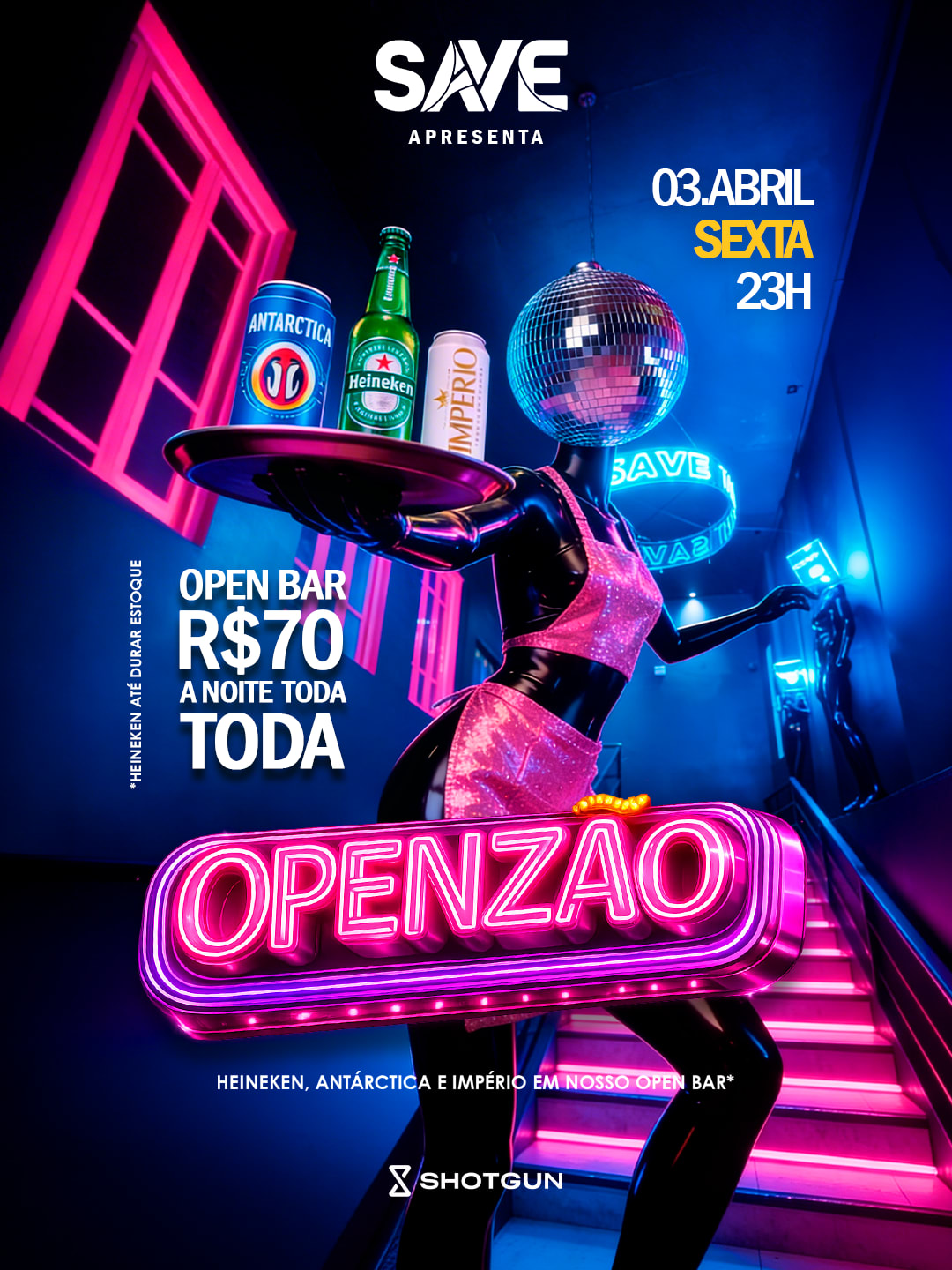 Save Openzao - Heineken No Open Bar | 70 Reais A Noite Toda (foto do evento)