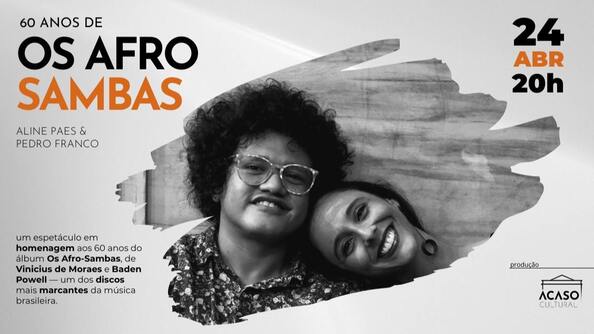 60 anos de afro samba - aline paes e pedro franco (foto do evento)