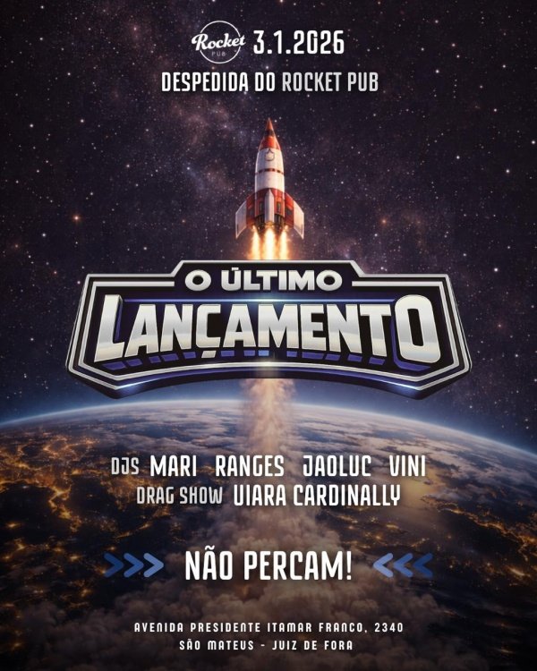 O ÚLTIMO LANÇAMENTO - DESPEDIDA DO ROCKET PUB - 03/01/26 (foto do evento)