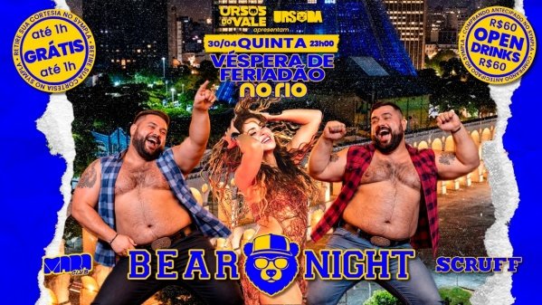 BEAR NIGHT  (URSOS DO VALE + URSADA) 30/04 MARA CLUB (LAPA) 23h (foto do evento)