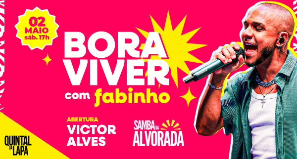 PAGOBINHO NA LAPA RJ - Bora Viver com Fabinho - Abertura: Alvorada e Victor Alves (foto do evento)