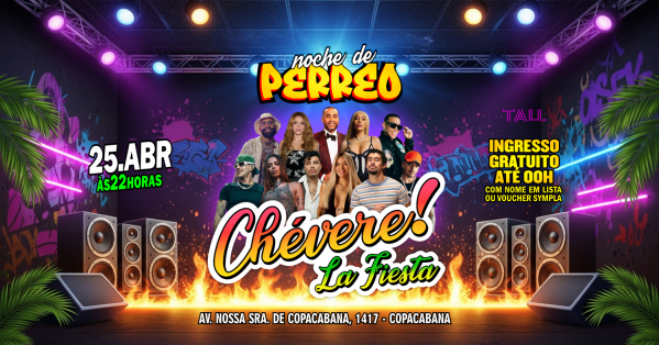 Fiesta Latina ¡CHÉVERE! | Sábado 25 abril | Copacabana | TAU (foto do evento)