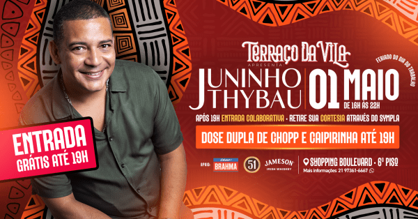 Juninho thyabau no terraço da vila (foto do evento)