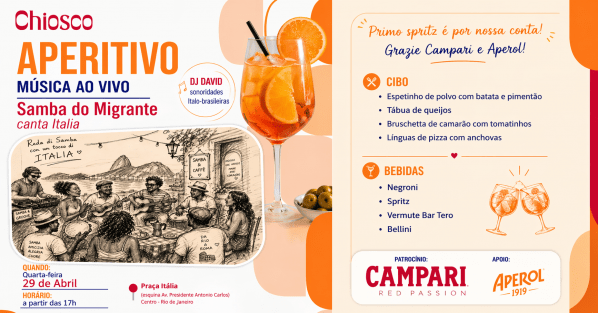 Aperitivo italiano com musica ao vivo - chiosco (foto do evento)