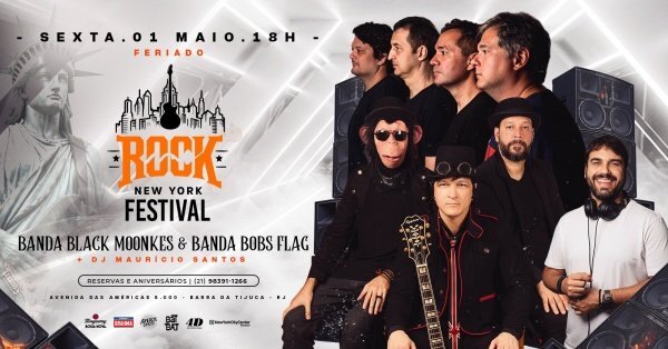 Rock new york festival | banda black monkees | banda bobsflag | dj maurício santos| boteco colinda (foto do evento)