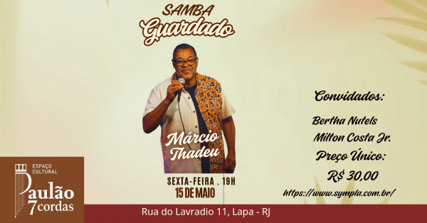 Samba Guardado com Márcio Thadeu (foto do evento)