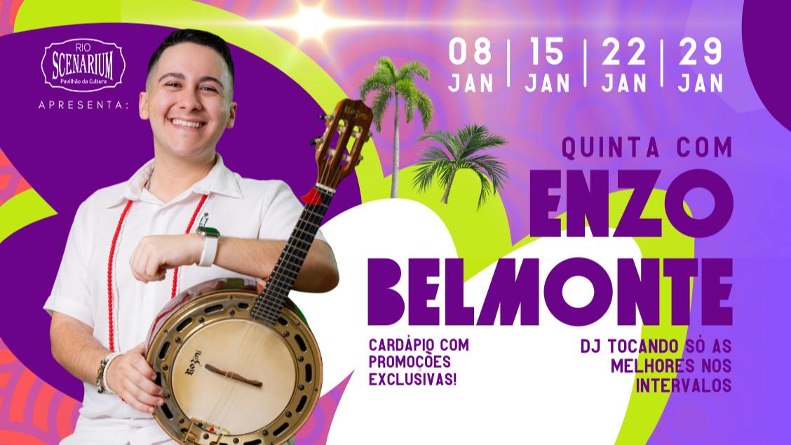 QUINTAS DE SAMBA COM ENZO BELMONTE (foto do evento)