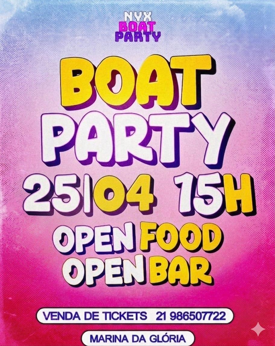 Nyx boat party feriado (foto do evento)