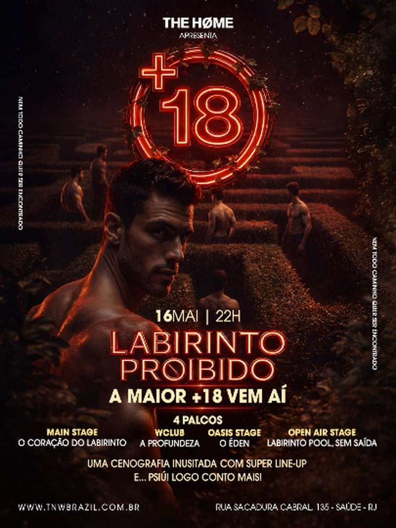 16.05 | the home rio  | festa +18 | edição labirinto proibido | tnw (foto do evento)
