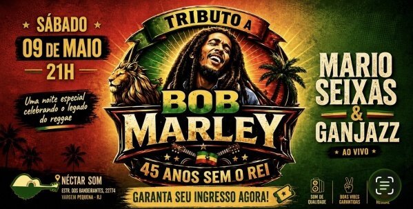 Tributo bob marley - mario seixas & ganjazz - nectar som (foto do evento)