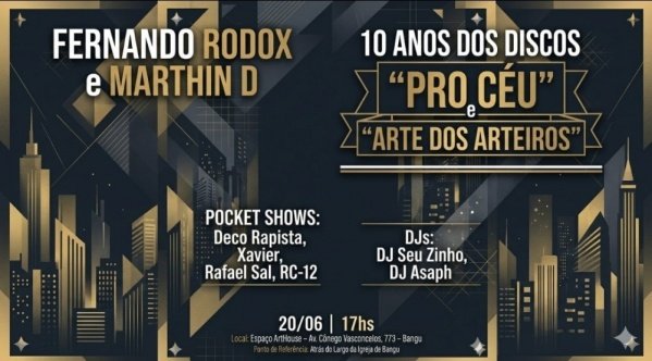 Fernando Rodox e Marthin D: 10 Anos de "Pro Céu" e "Arte dos Arteiros" (foto do evento)