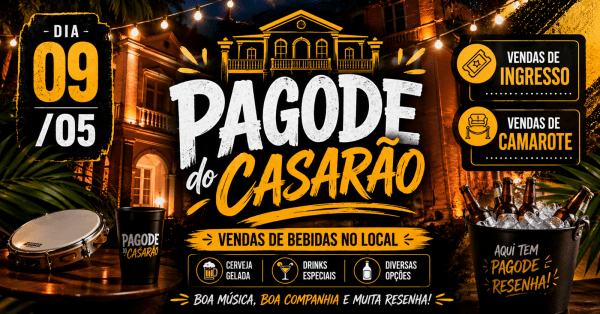 Pagode do casarão (foto do evento)