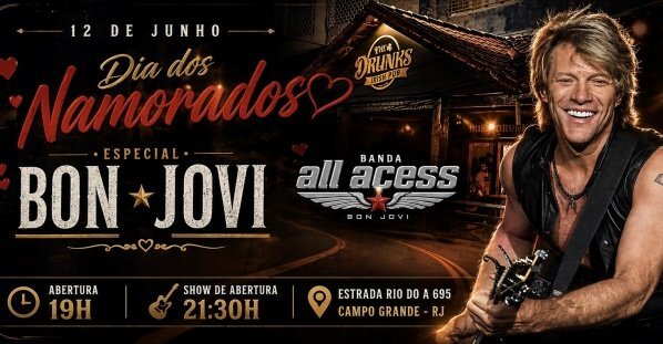 Especial bon jovi  dia dos namorados -banda all access (foto do evento)