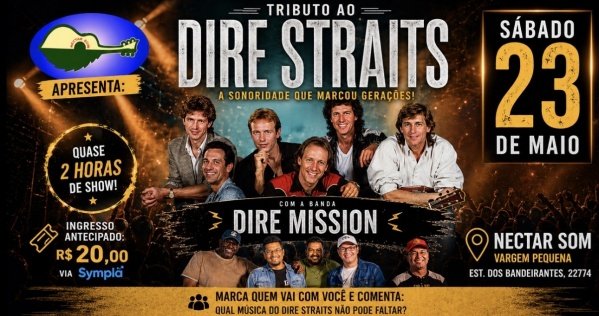 Tributo dire straits/banda dire mission - nectar som (foto do evento)
