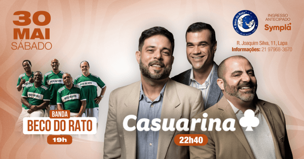 Casuarina no Beco do Rato 30 de maio - sábado! (foto do evento)