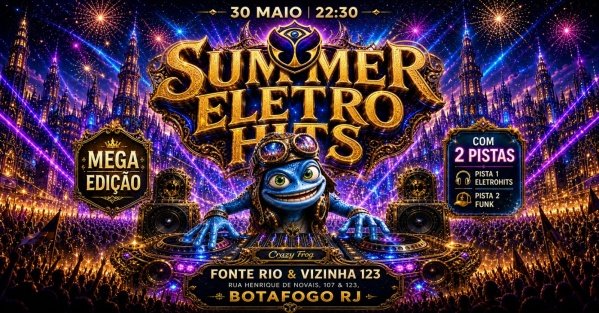 Festa SUMMER ELETROHITS | TOMORROWLAND | 2 PISTAS: Eletrohits na Pista 1 e Baile Funk na pista 2 (foto do evento)