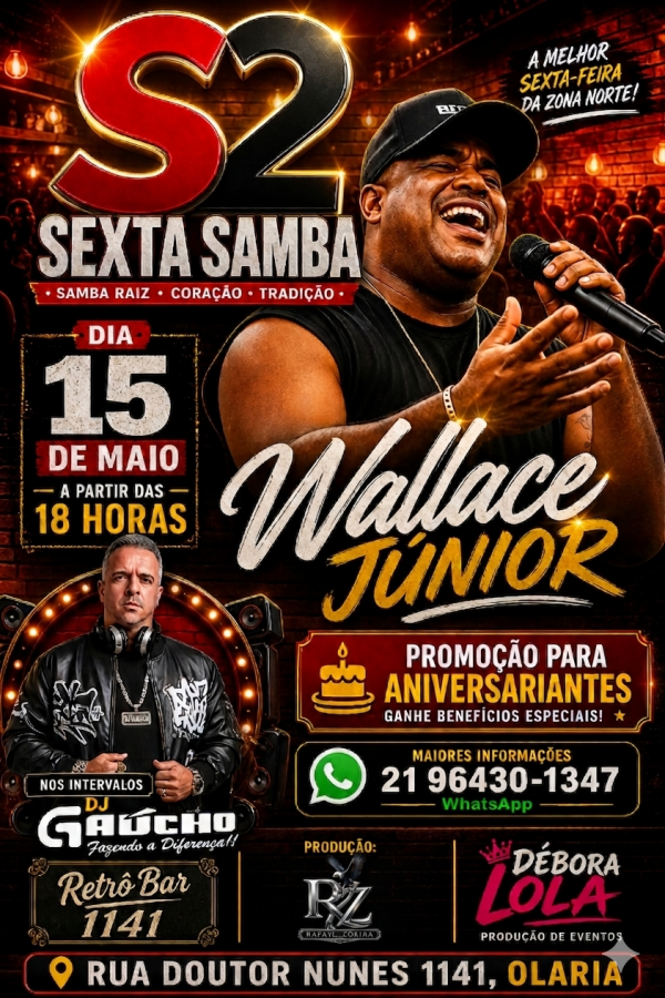 Sexta Samba Com Wallace Jr. RetrôBar1141 (foto do evento)