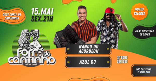 Forró do Cantinho com Nando do Acordeon e Azul Dj. (foto do evento)