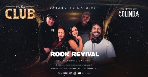 COLINDA CLUB (16/05) com Banda Rock Revival + Dj Maurício Santos (foto do evento)