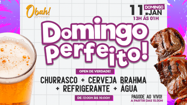 DOMINGO PERFEITO 11/01 | CHURRASCO | CERVEJA | PAGODE (foto do evento)