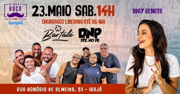 Renata , Bartalê e Diz no Pé NO BIGODE! (foto do evento)