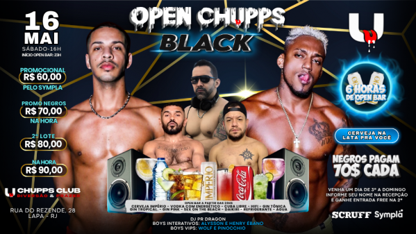 Open chupps - black (foto do evento)